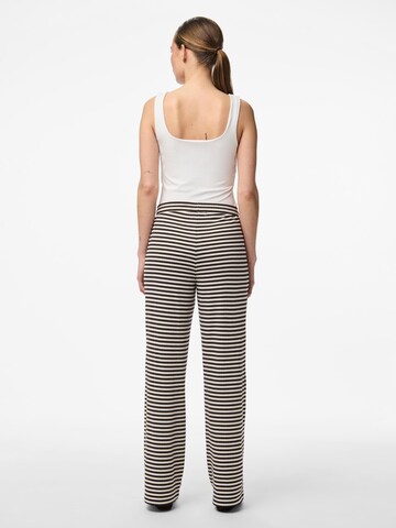 PIECES Loose fit Trousers 'PCLaya' in Brown