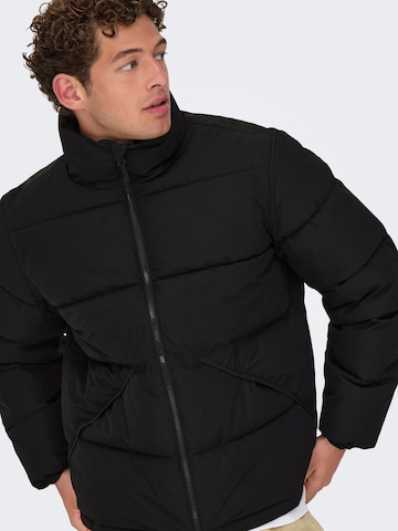 Veste d’hiver 'ONSPack' Only & Sons en noir