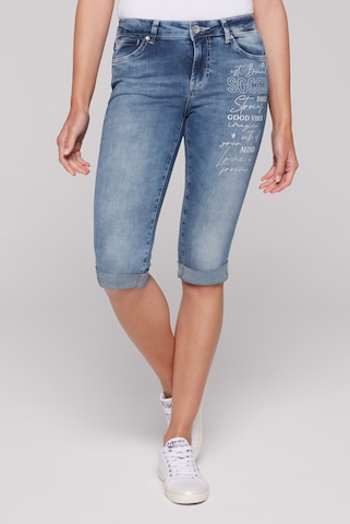 Soccx Regular Jeans in Blue: front