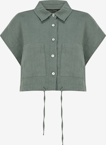 FRESHLIONS Blouse 'Savannah' in Green: front