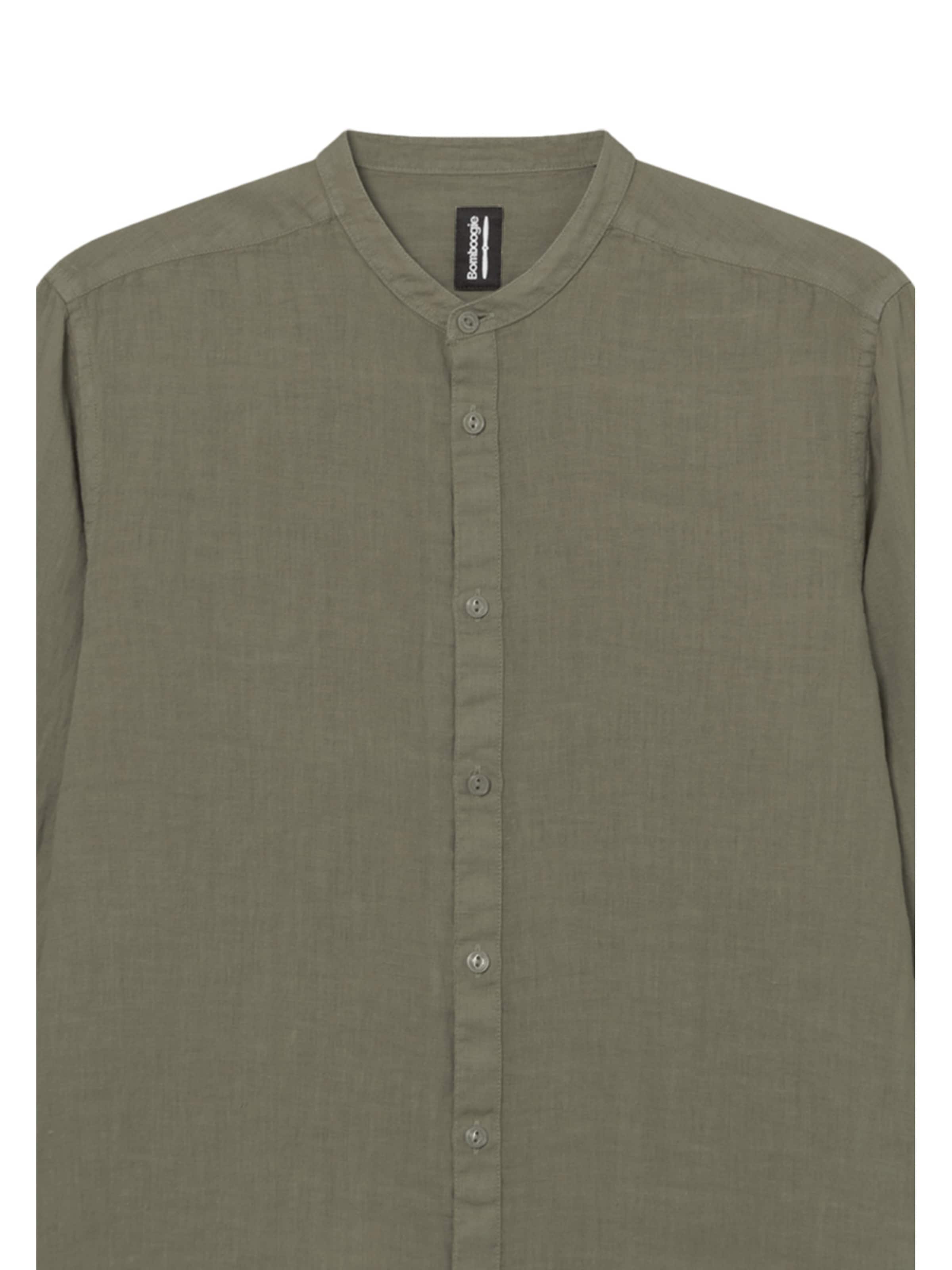 BOMBOOGIE Regular fit Button Up Shirt 'Coreana' in Grey