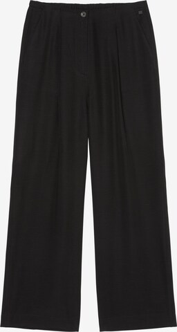 Marc O'Polo DENIM Regular Pleat-Front Pants in Black: front