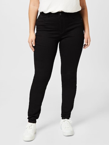 Noisy May Curve Skinny Jeans 'ALLIE' in Zwart: voorkant