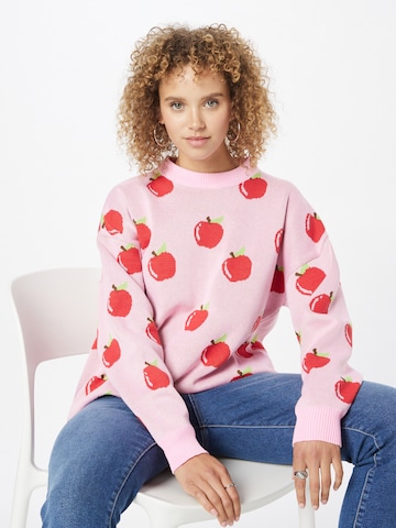 Daisy Street Sweater in Pink: front