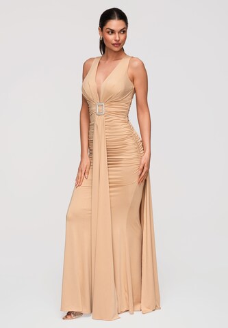 Ombre Abendkleid in Beige: Vorderseite