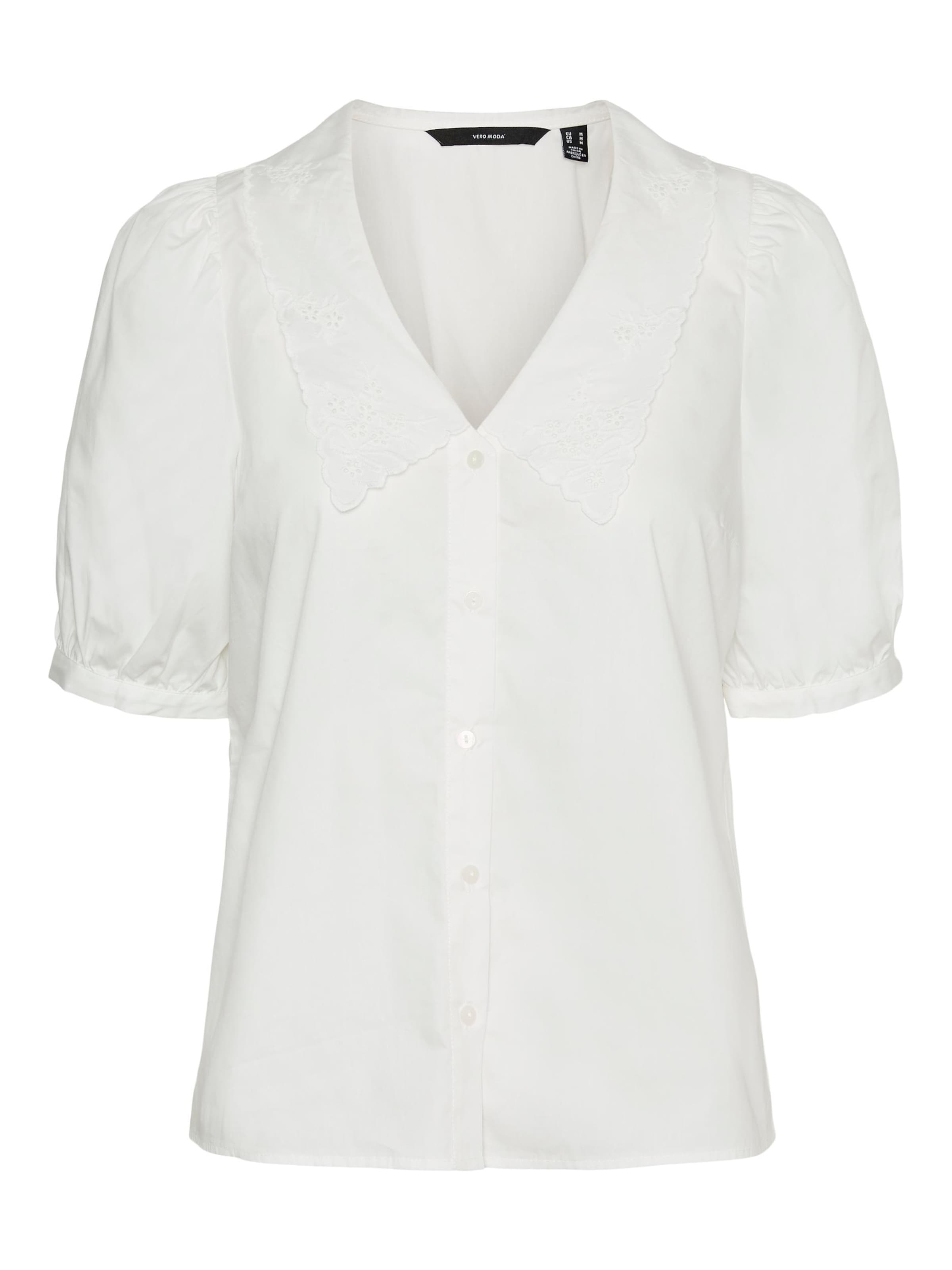 Vero Moda Petite Camicia da donna Ally in Bianco Naturale 