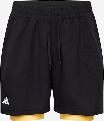 ADIDAS PERFORMANCE Regular Workout Pants in Black: front