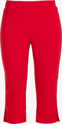 Ulla Popken Slim fit Pants in Red: front