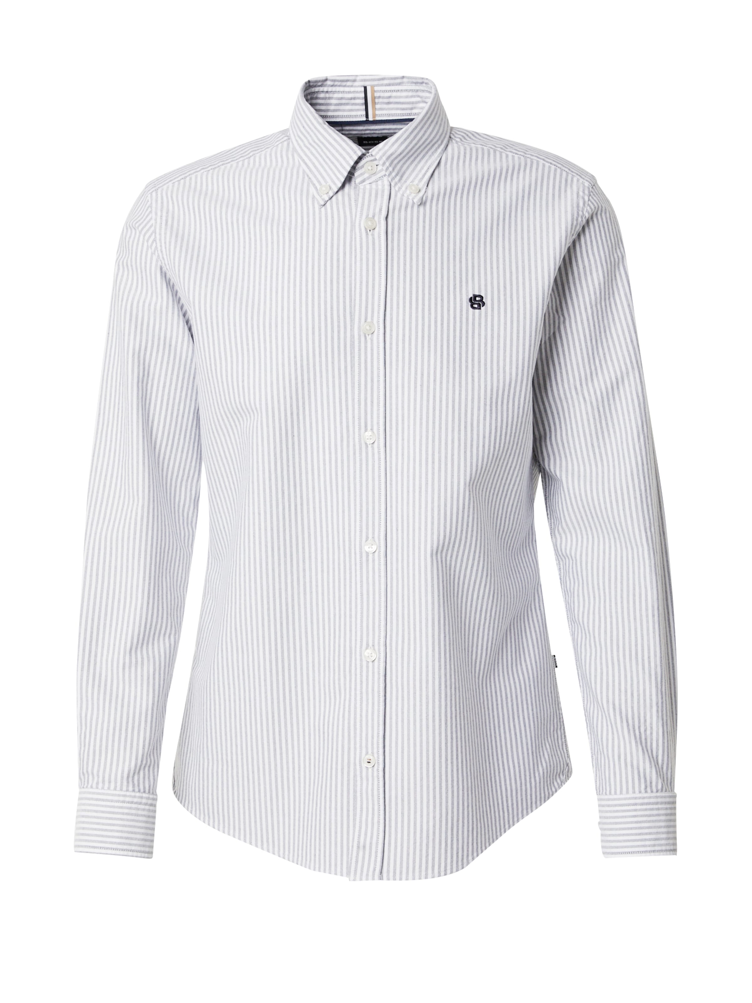 BOSS Skjorte 'H-ROAN' i mørkeblå / hvid, Produktvisning