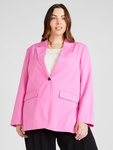 ONLY Carmakoma Blazer 'DAMIE' in Pink: predná strana