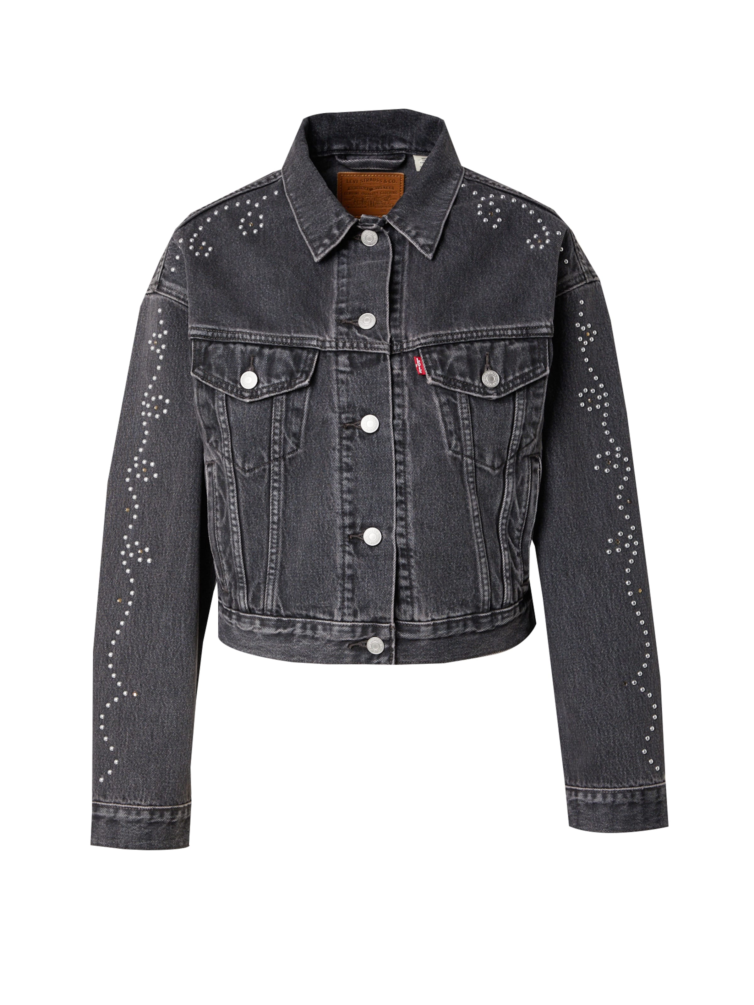 LEVI'S ® Kevad-sügisjope 'Shrunken '90s Trucker Jacket' must teksariie, Tootevaade