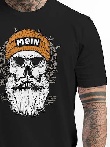 Neverless Shirt 'Skull Moin' in Schwarz