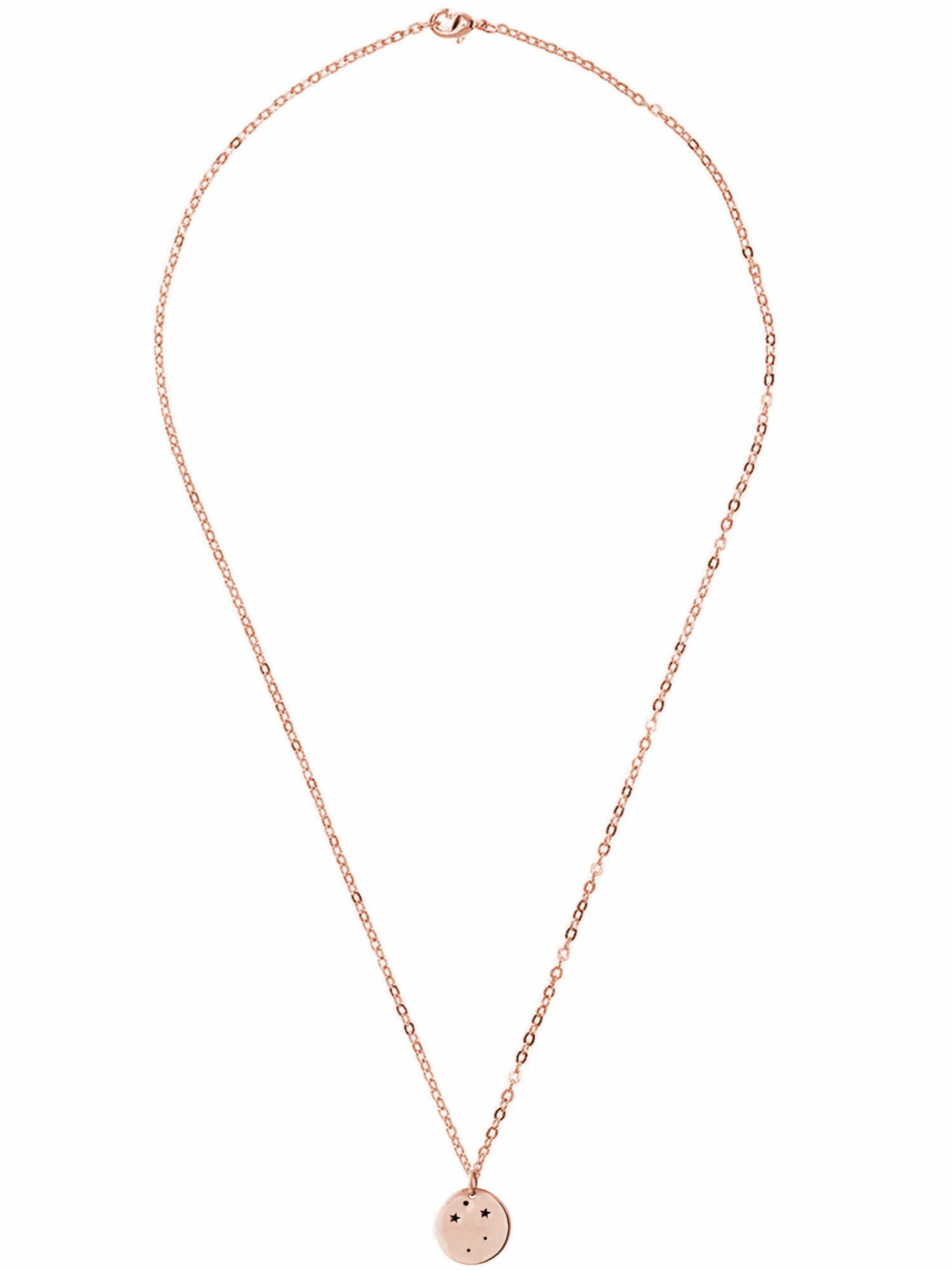 Gemshine Necklace 'Horoskop Sternzeichen Libra Waage' in Gold: front