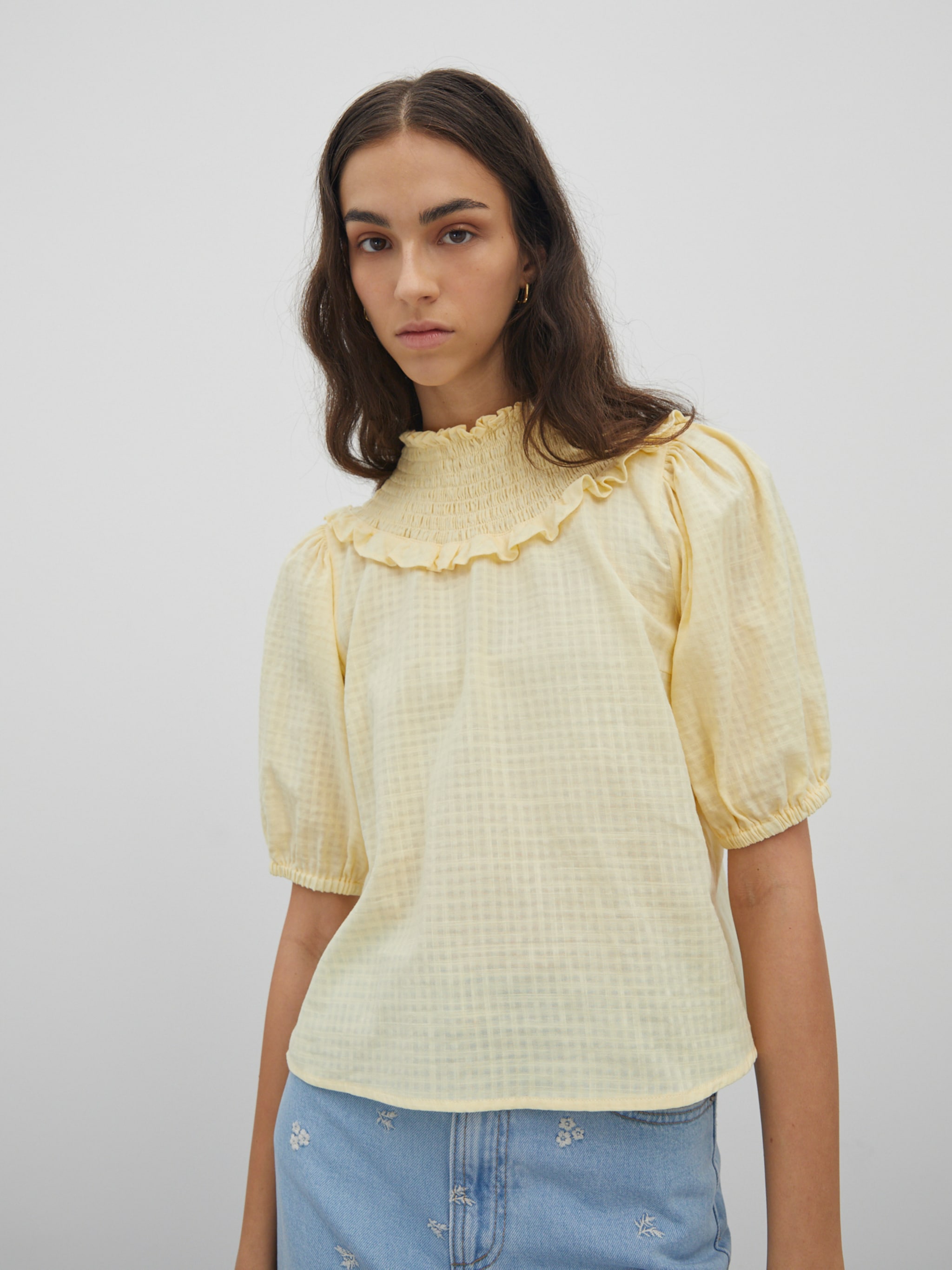 EDITED Producten Blouse 'Eila' Lichtgeel