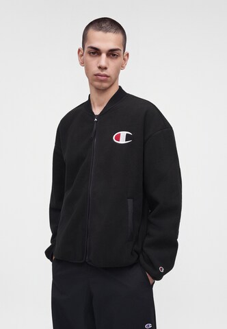 Giacca di pile di Champion in nero: frontale