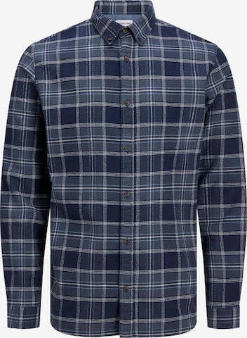 JACK & JONES Button Up Shirt 'Barret' in Blue: front