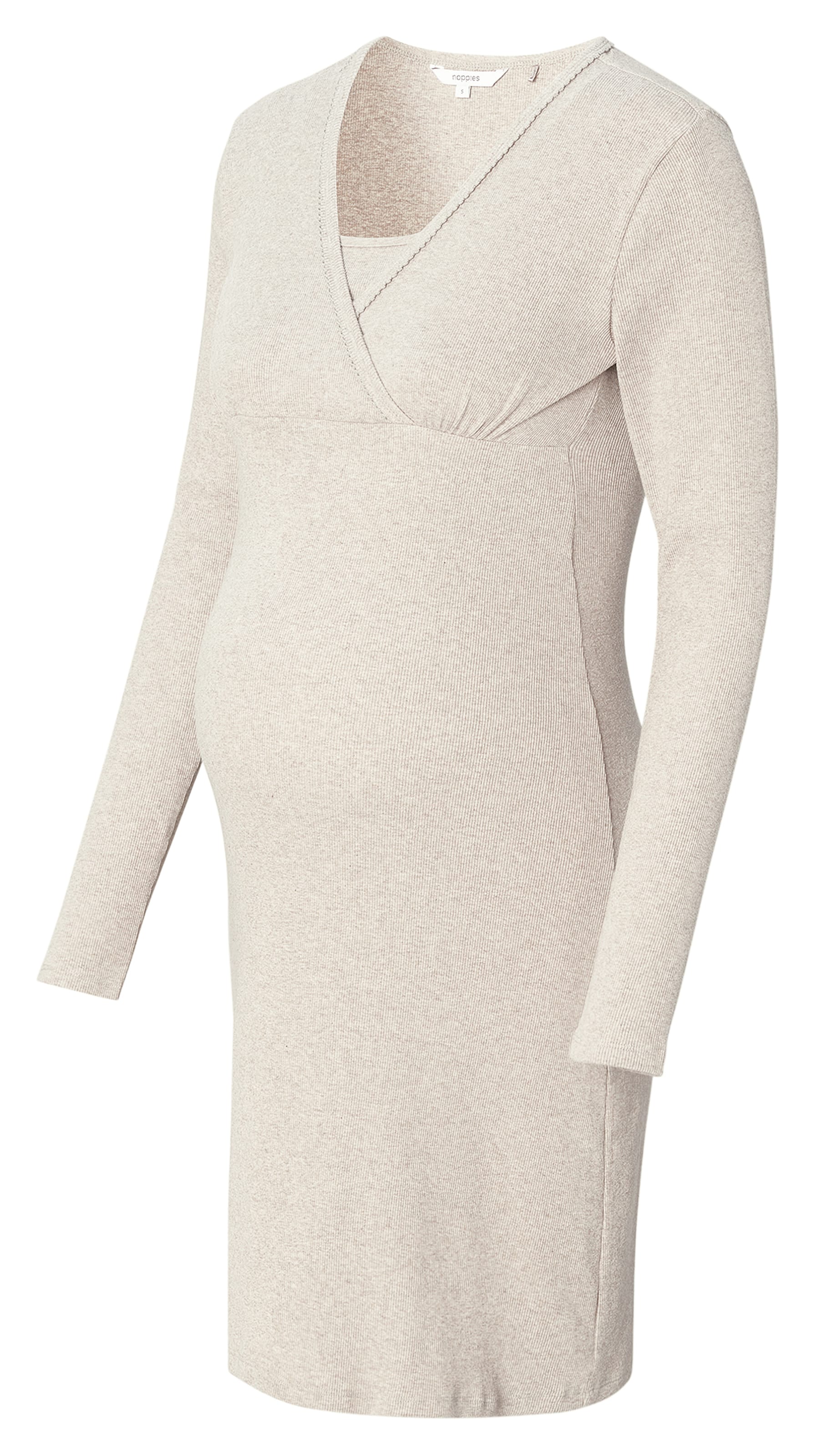 Chemise de nuit 'Alisa' Noppies en beige : devant