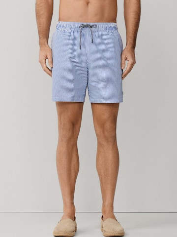 Shorts de bain 'SEERSUCKER' Hackett London en bleu : devant