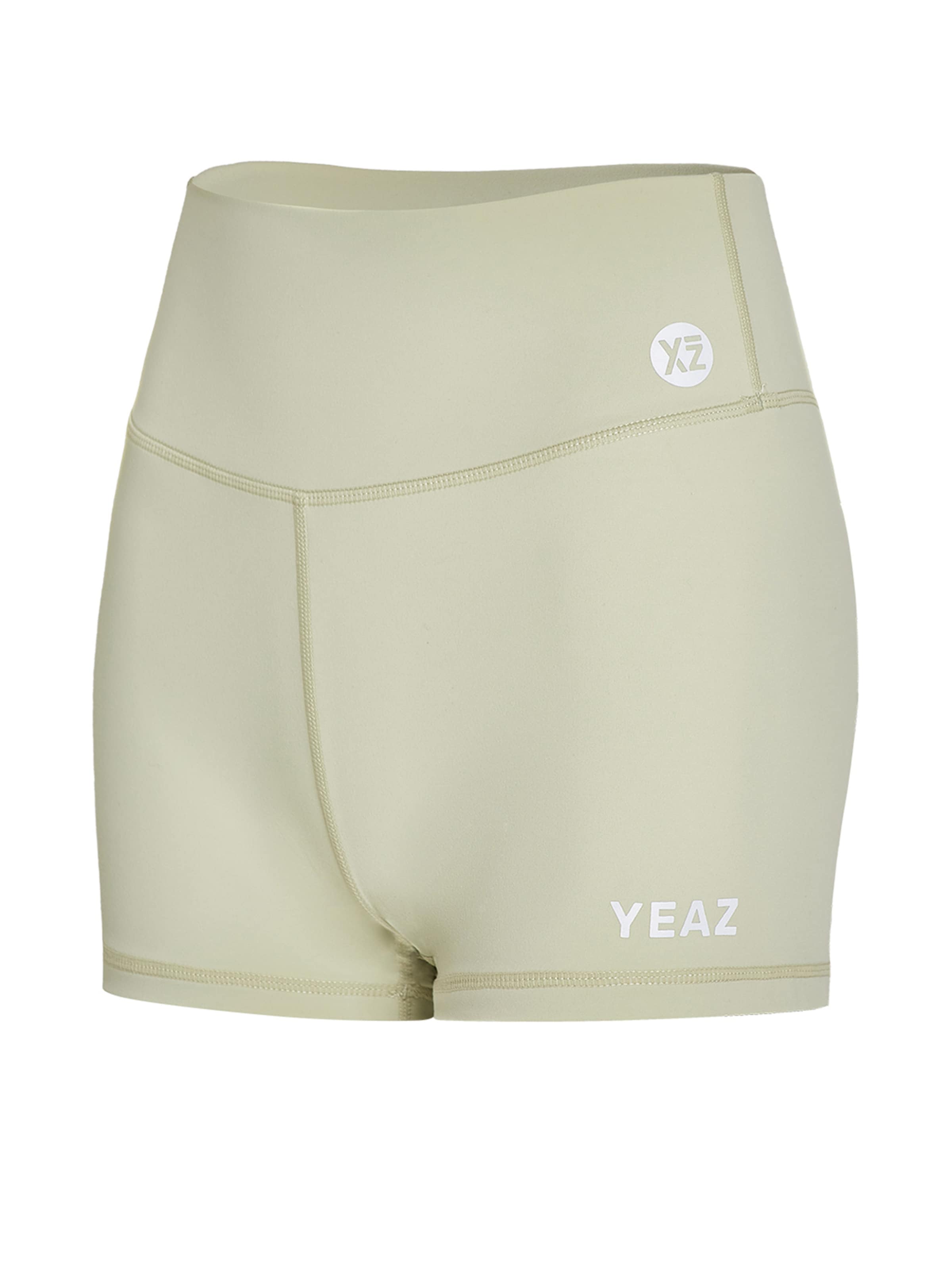YEAZ Slimfit Sportshorts 'Celeb' in Grün: Vorderseite