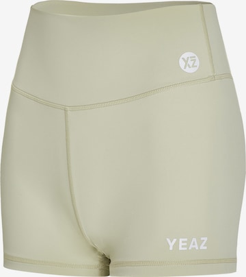 YEAZ Slimfit Urheiluhousut 'Celeb' värissä vihreä: etupuoli