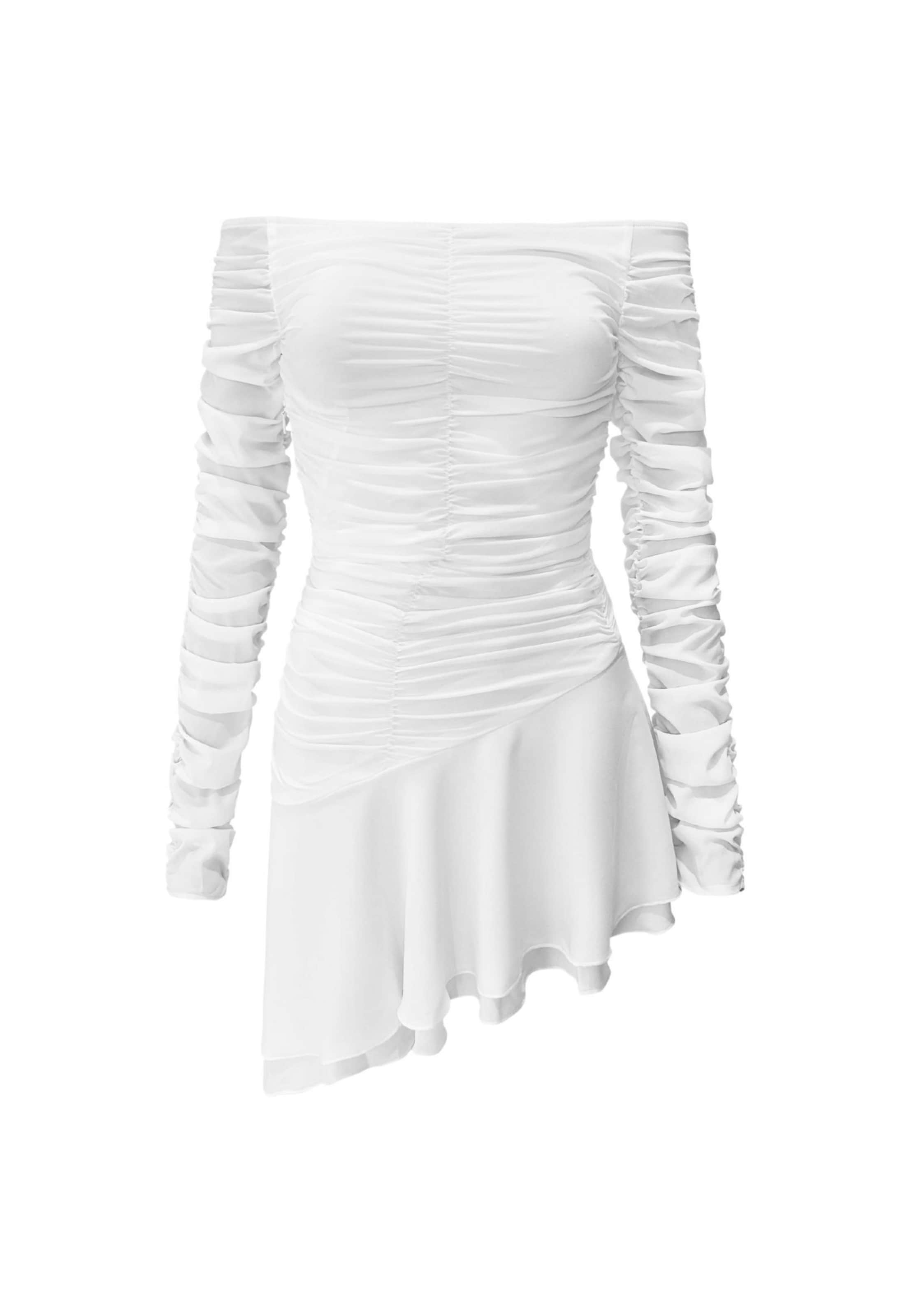 OW Collection Cocktailjurk 'Simone' in Wit: voorkant