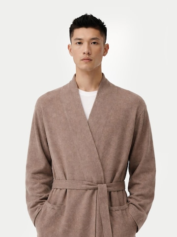 Peignoir long 'Men's Cashmere Robe' GOBI Cashmere en gris : devant