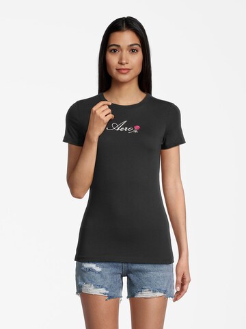 AÉROPOSTALE T-Shirt 'JULY' in Schwarz: predná strana