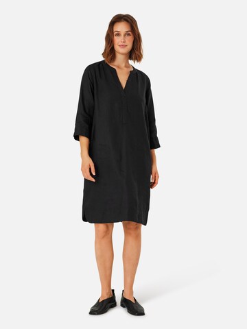 Robe-chemise 'Nokolo' Masai en noir : devant