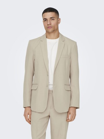 Coupe slim Veste de costume Only & Sons en beige