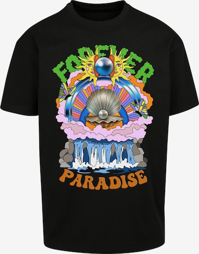 Maglietta 'Paradise' MT Upscale di colore verde / arancione / rosa chiaro / nero, Visualizzazione prodotti