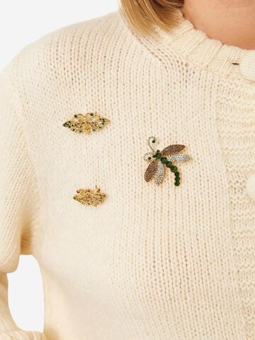 Bianco Lucci Gebreid vest in Beige