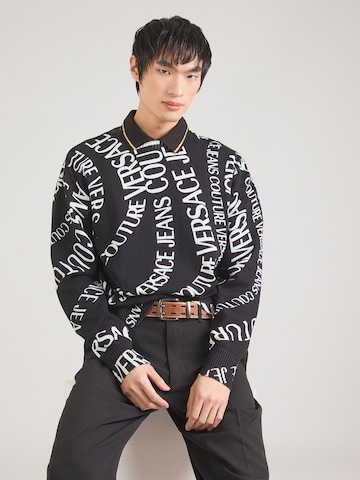 Versace Jeans Couture Sweater in Black: front
