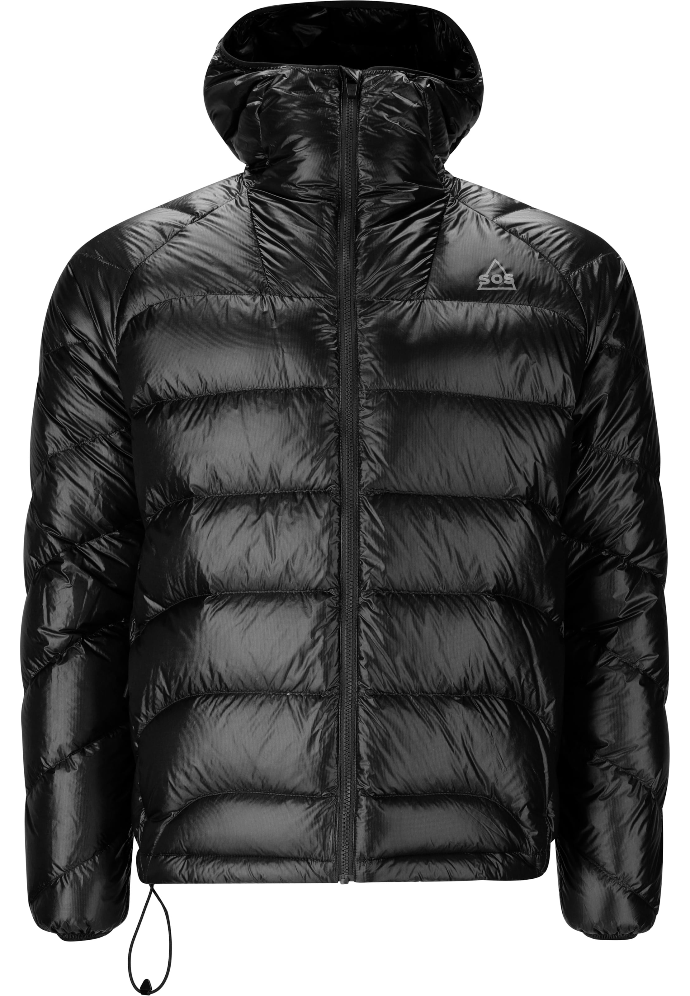 SOS Steppjacke 'Makalu' in Schwarz: Vorderseite