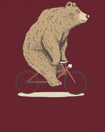 Watapparel Shirt ' Fahrradbär ' in Rood