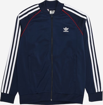 Giacca di felpa 'Adicolor' di ADIDAS ORIGINALS in blu: frontale