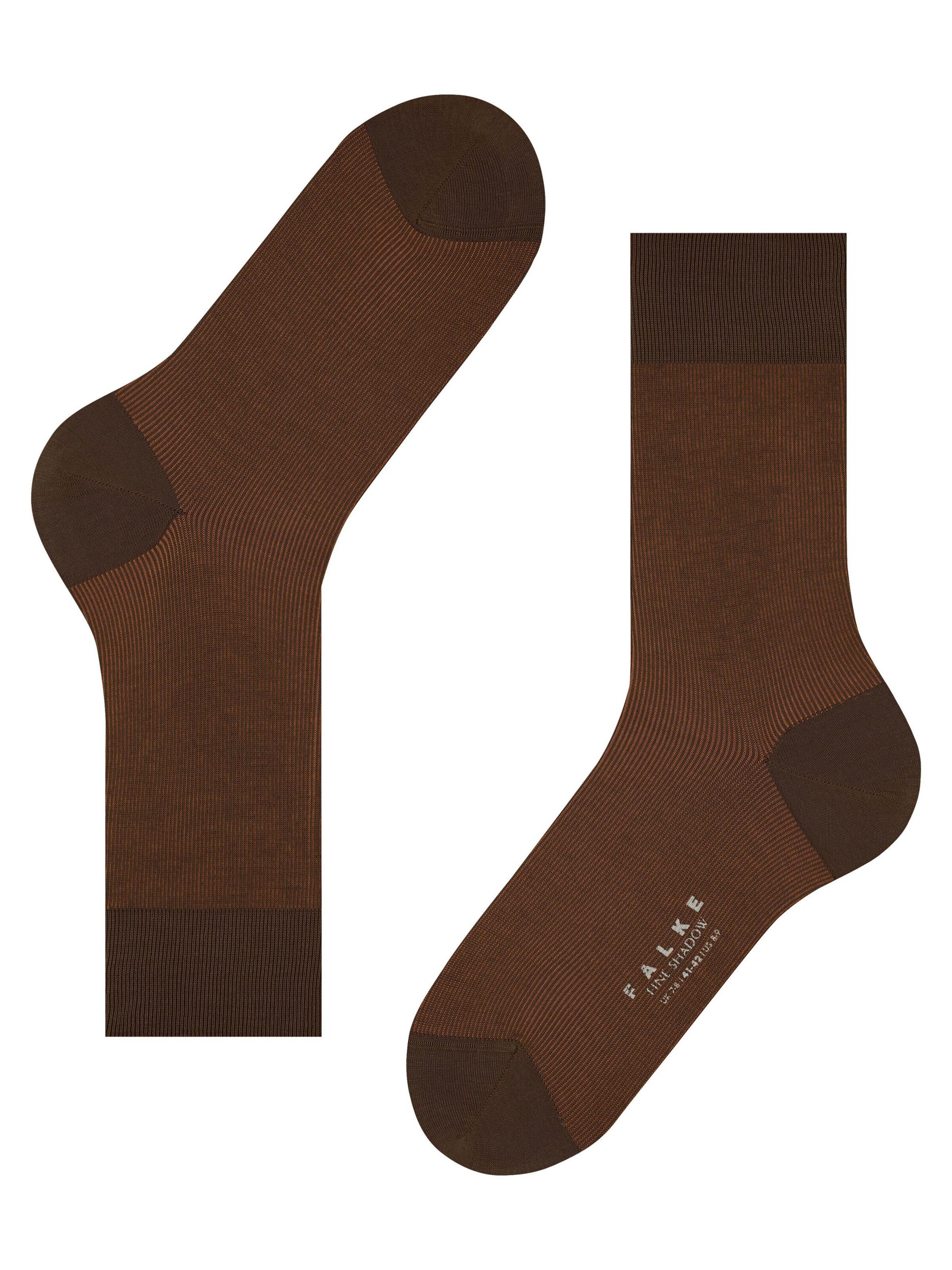 FALKE Socks 'Fine Shadow' in Brown