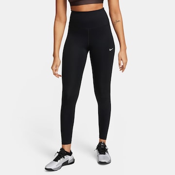 NIKE Skinny Sports trousers 'One' in Black: front