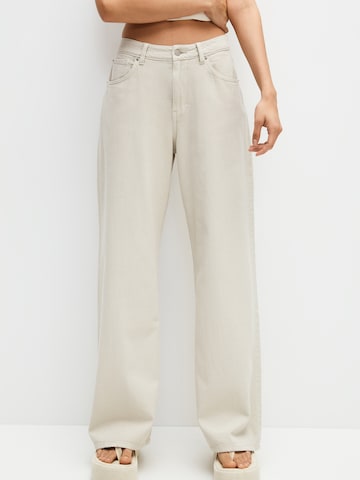 Pull&Bear Wide Leg Hose in Beige: predná strana