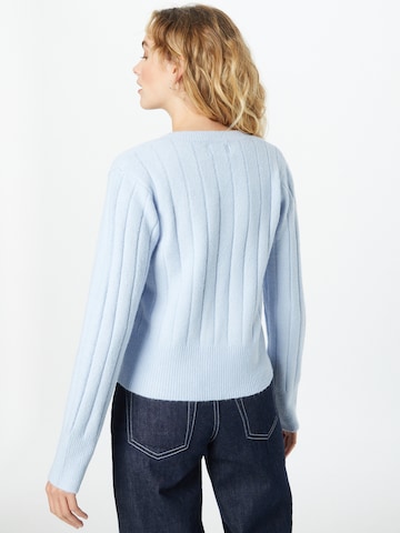 PIECES Knit Cardigan 'KEYA' in Blue