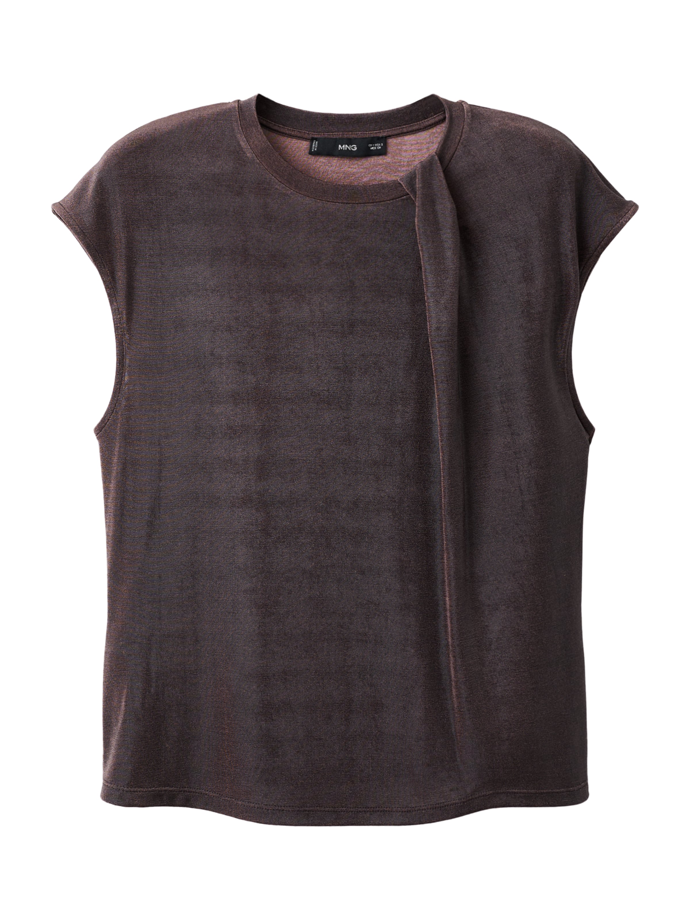 MANGO Tričko 'XSANDI' - Hnedá: predná strana