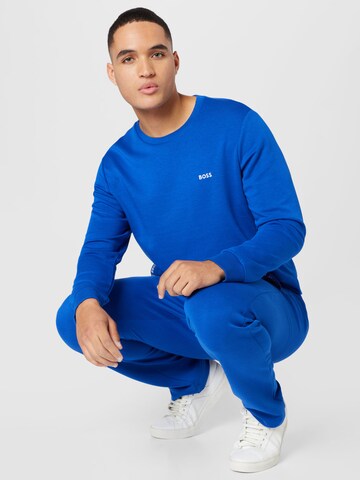 Sweat-shirt 'Salbeos' BOSS Green en bleu