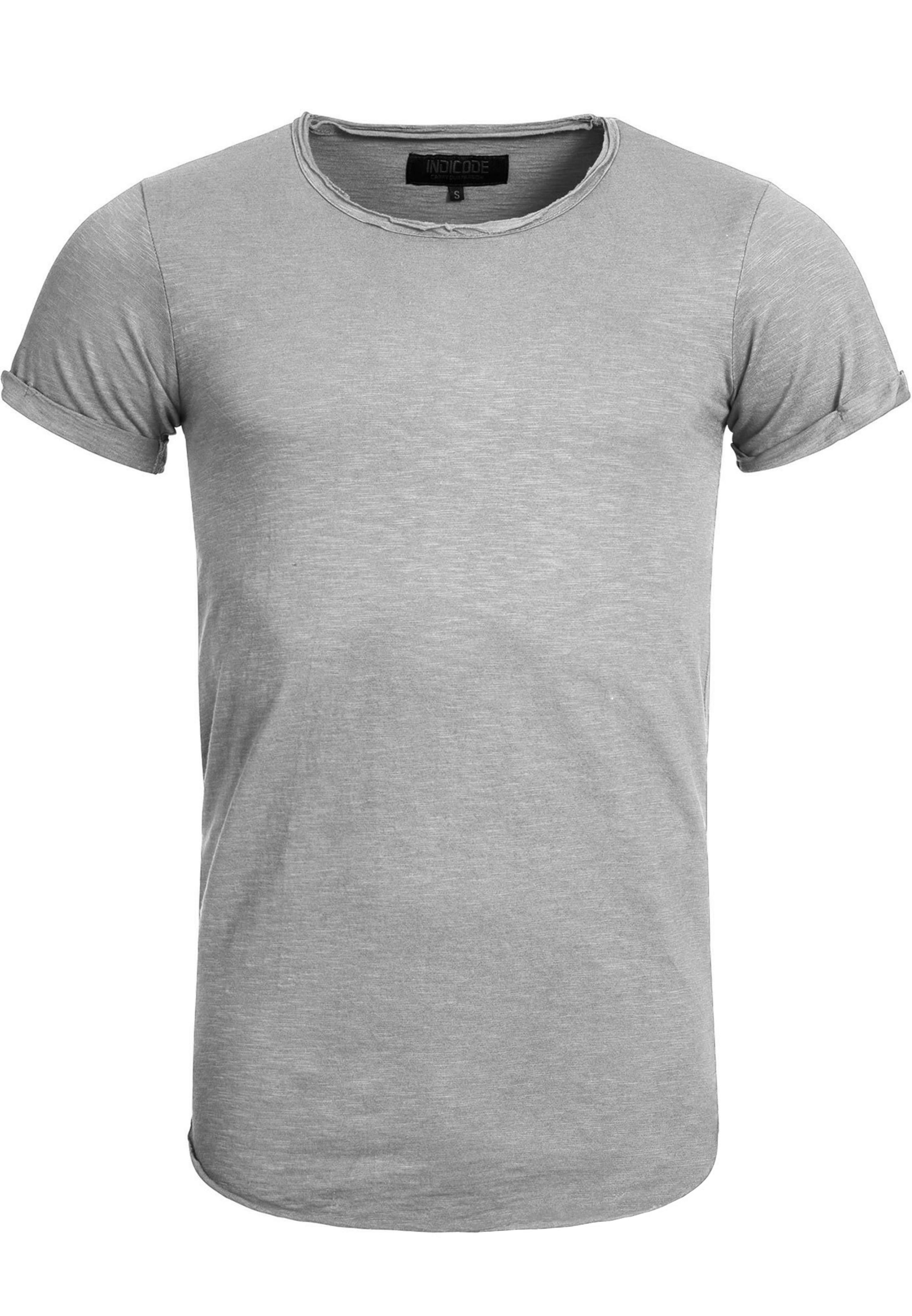 INDICODE JEANS T-Shirt 'Willbur' in Grau: Vorderseite