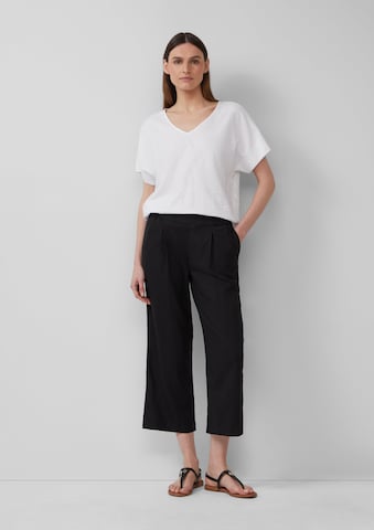 s.Oliver Wide Leg Hose in Schwarz