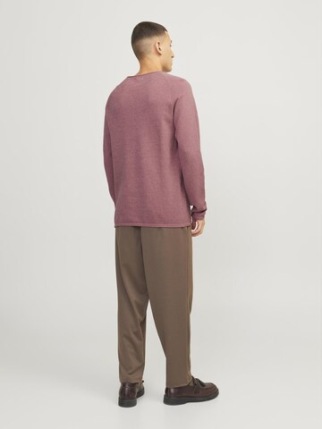 JACK & JONES Regular Fit Pullover 'Hill' i pink