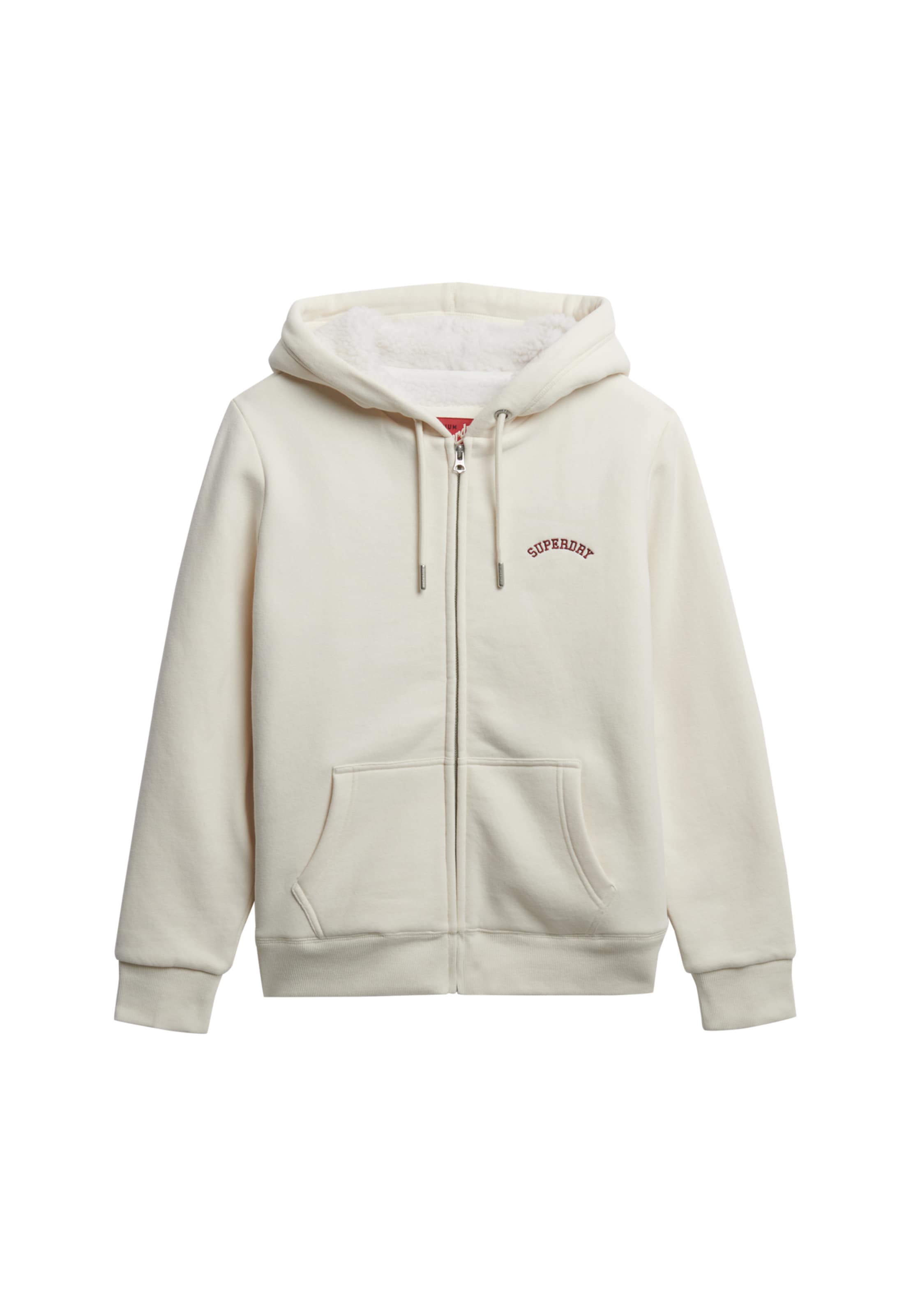 Superdry Sweatjacke in Weiß: Vorderseite