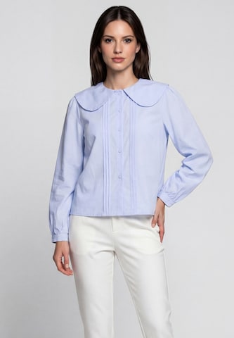 Chemisier Usha en bleu : devant