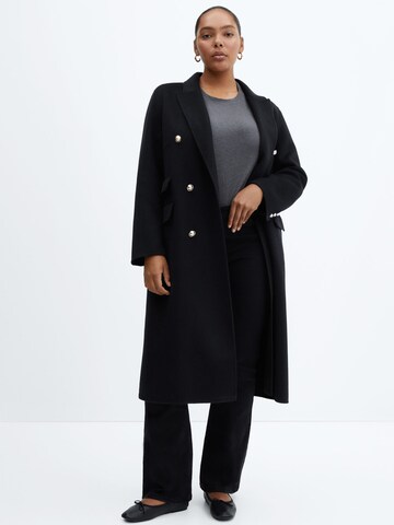 MANGO Between-Seasons Coat in Blue: front