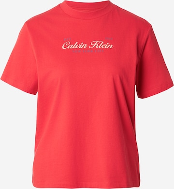 Calvin Klein Jeans Majica 'CLASSIC' | rdeča barva: sprednja stran