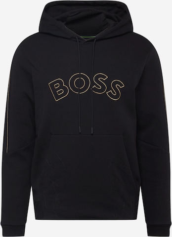 BOSS Green Sweatshirt 'Soody' in Zwart: voorkant