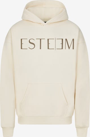 ESTEEM Collegepaita 'Lettering' värissä beige: etupuoli